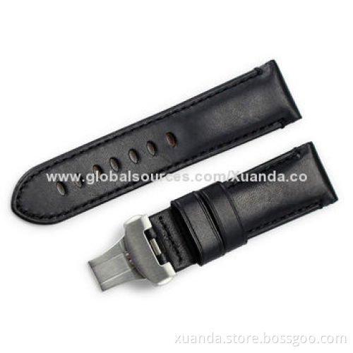 Free logo customized size genuine leather watch straps with simple style are best seller